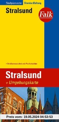 Falk Stadtplan Extra Standardfaltung Stralsund